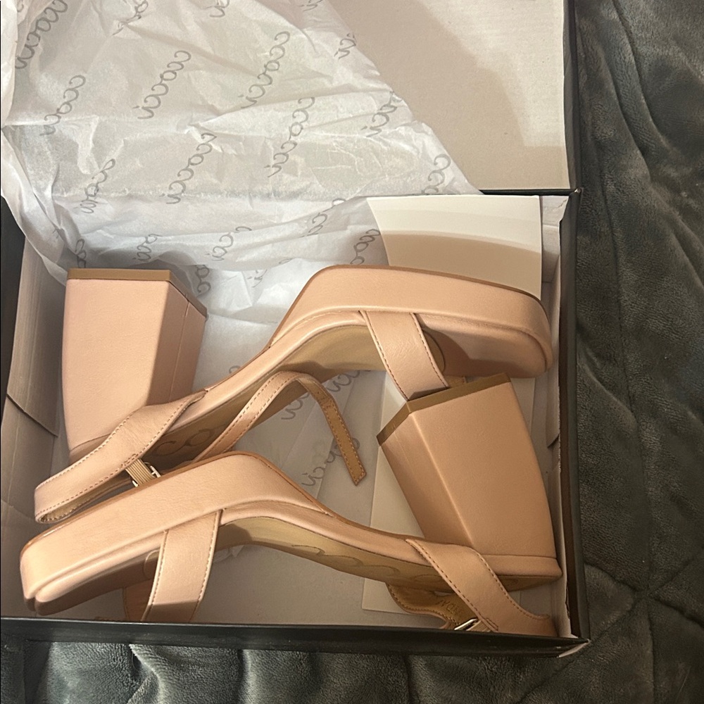 square toe platform heel